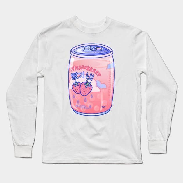 Strawberry Rain Long Sleeve T-Shirt by LauraOConnor